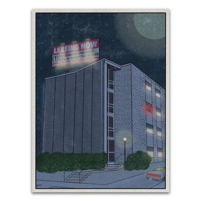 Apartment building with one-bedroom for lease in Three Limited Edition Prints Comic Book Collection by Butch Mapa
