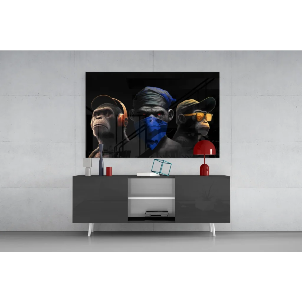 Three Wise Monkeys urban street style canvas wall art print