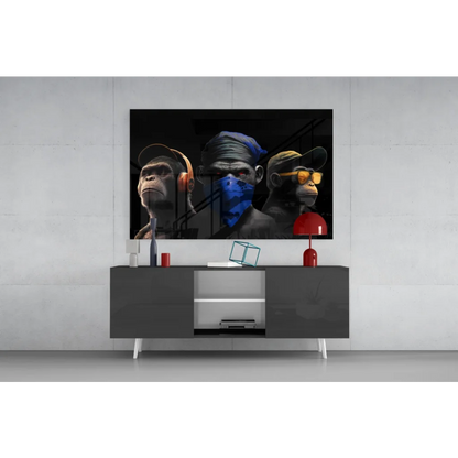 Three Wise Monkeys urban street style canvas wall art print