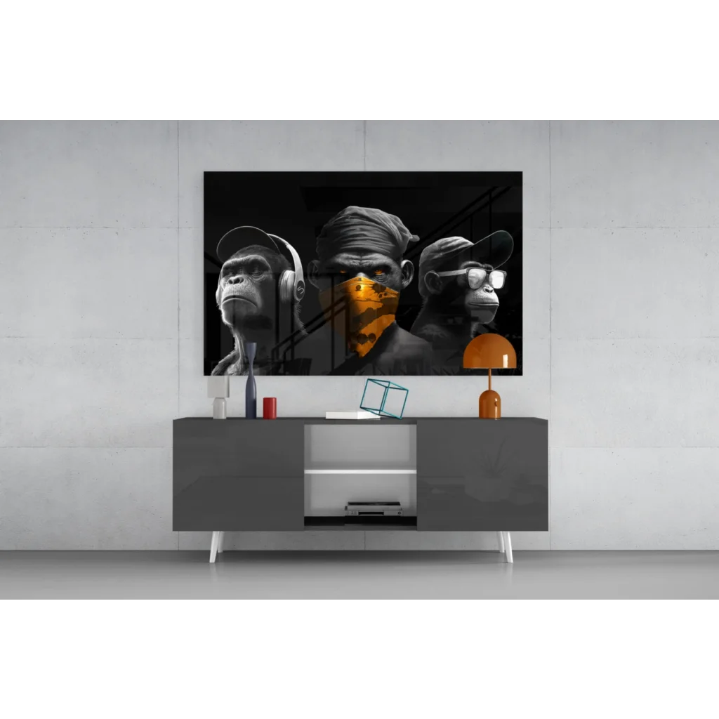 Three Wise Monkeys urban street style canvas wall art print