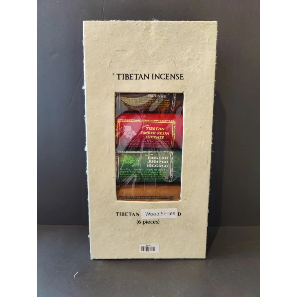 Tibetan handmade incense gift pack in cream box with 3 scented sticks
