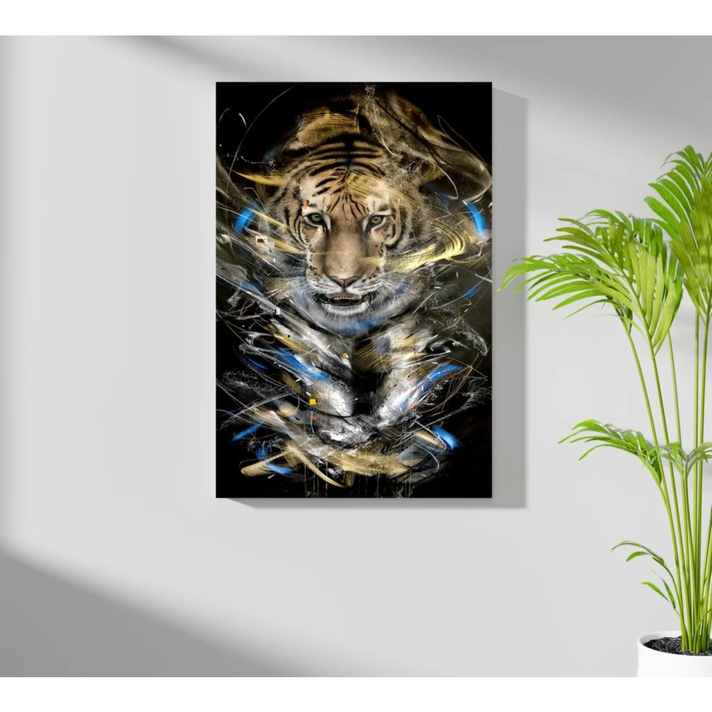 Abstract tiger aluminum print from Insigne Aluminum Prints