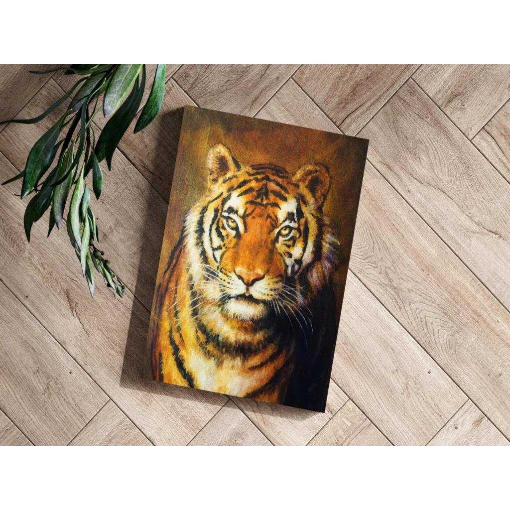 Fierce Tiger Insigne Aluminum Prints for Bold Home Decor | Modern Wall Art Decor | vintageantiquesgifts.com