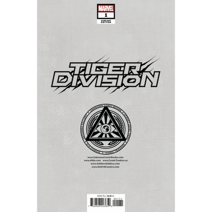 Variant comic book cover of Marvels Tiger Division featuring Emily Kim’s unstoppable team