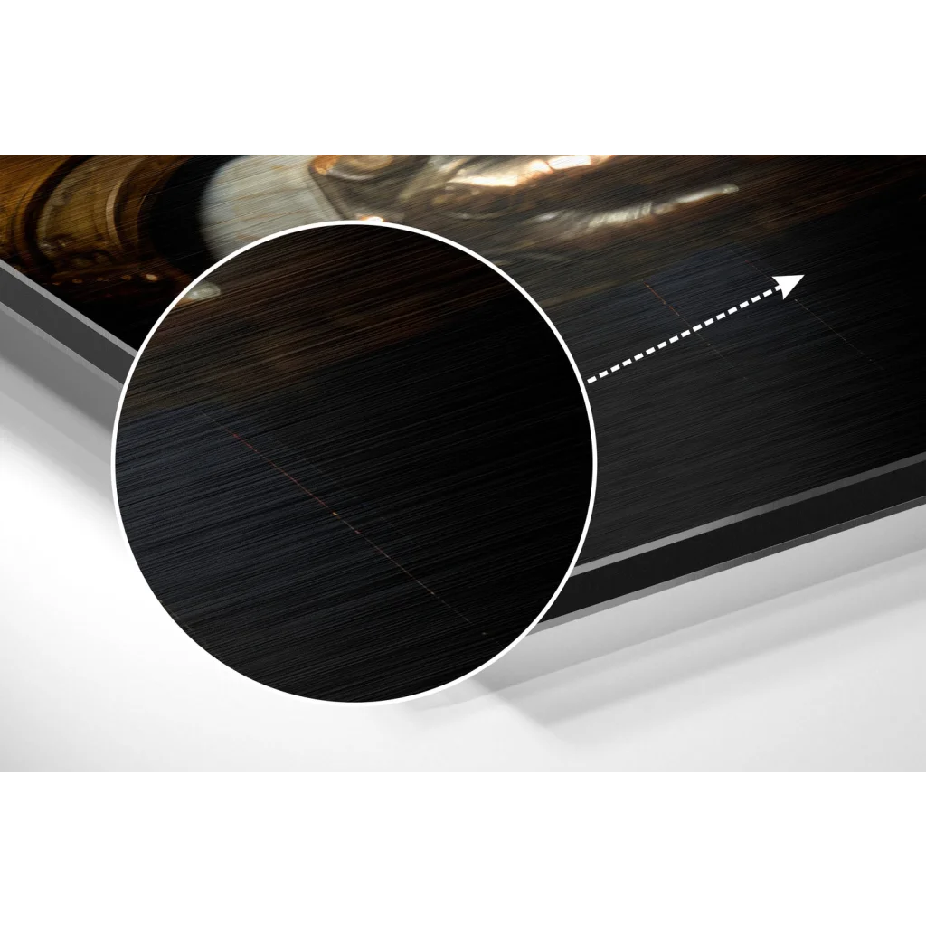 Tiger as a Gentleman Brushed Aluminum Dibond Wall Art