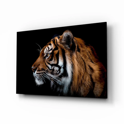 Fierce Tiger Canvas Wall Art With Bold Orange Stripes | Insigneart USA | vintageantiquesgifts.com