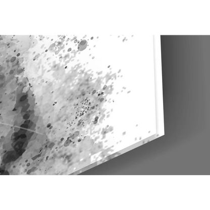 Fierce tiger splatter wall art canvas in bold black and white
