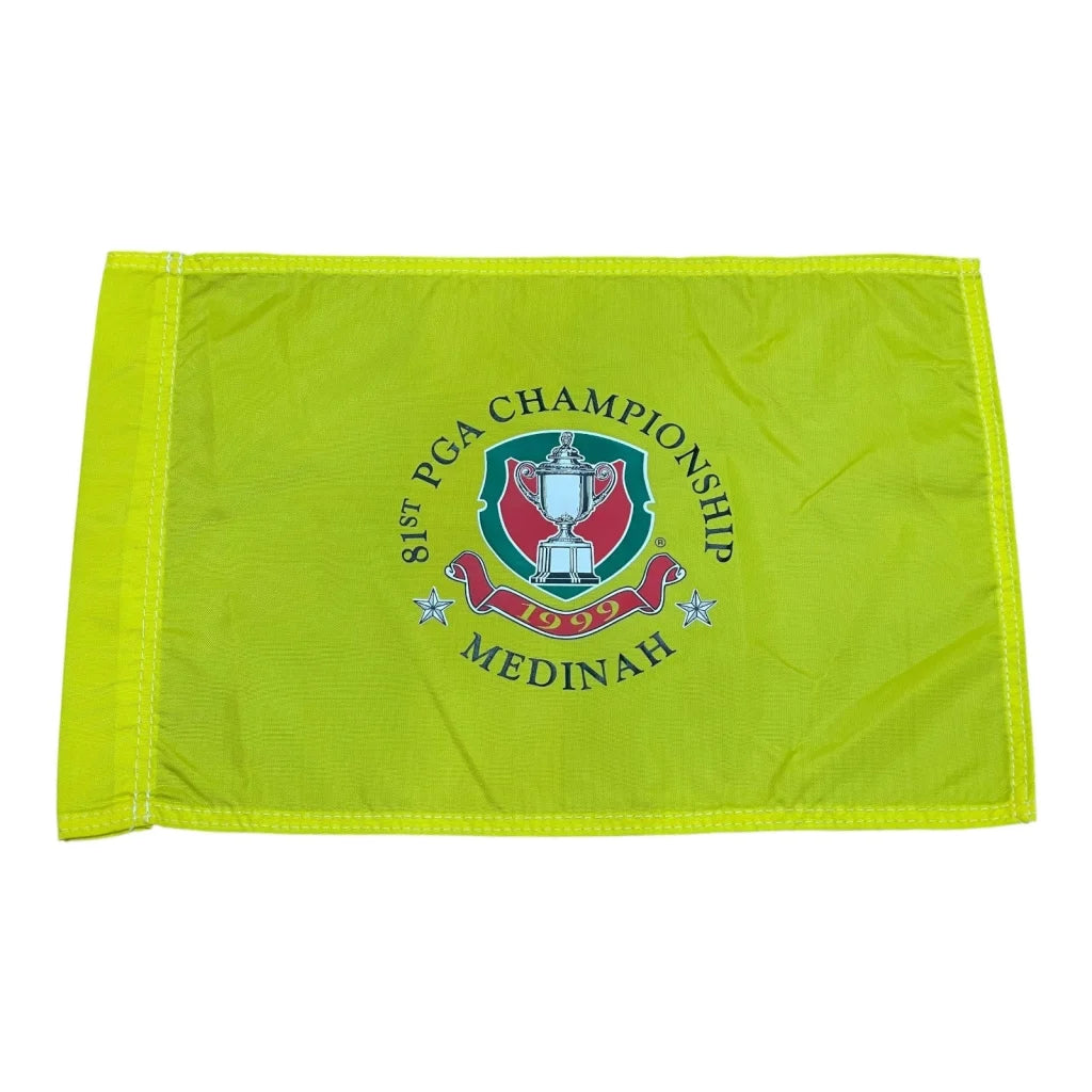 Tiger Woods 1999 PGA Championship golf pin flag at Medinah
