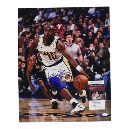 Autographed Tim Hardaway Golden State Warriors 16x20 photo with JSA COA