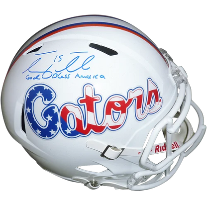 Tim Tebow autographed Florida Gators stars and stripes helmet