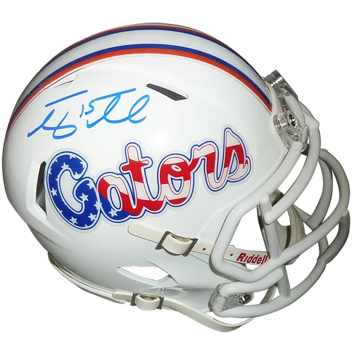 Tim Tebow autographed white Riddell Gators mini helmet