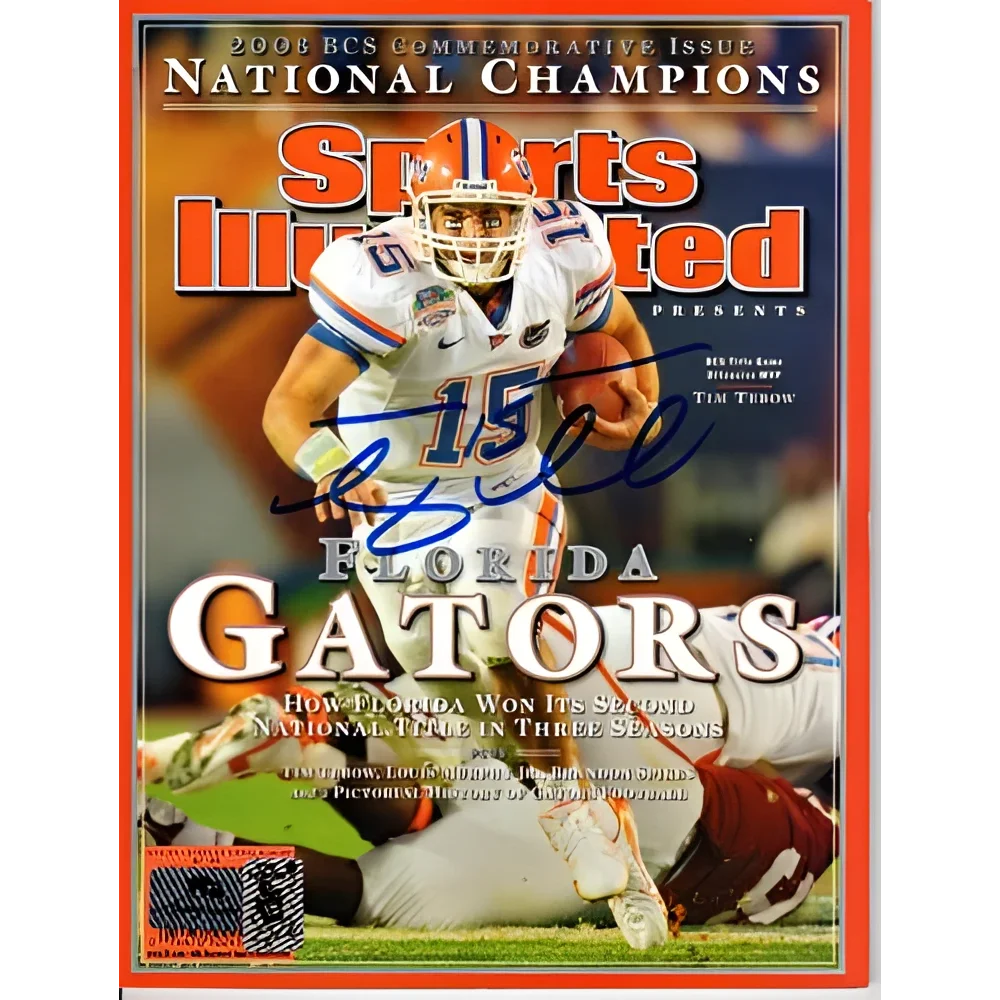 Tim Tebow autographed Sports Illustrated 2008 Gators cover
