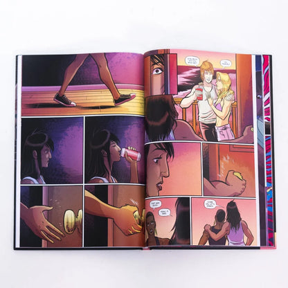 Open Time Low Graphic Novel by Megan Huang hardcover featuring vibrant artwork and Robert Wilson style