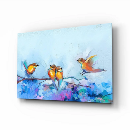 Colorful Birds Abstract Canvas Wall Art for Your Home | Insigneart USA | vintageantiquesgifts.com