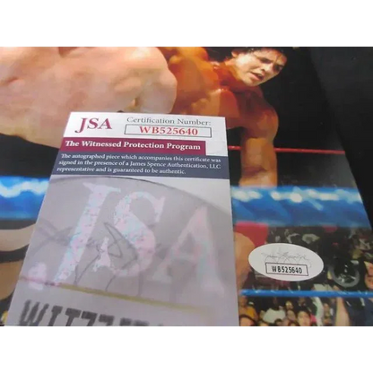 JSA authenticated Tito Santana signed 8x10 photo of wrestling ring action