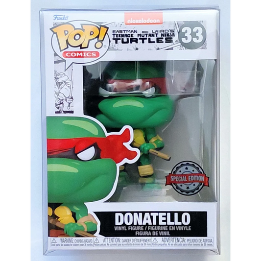 Green Donatello TMNT Funko Pop special edition with red mask