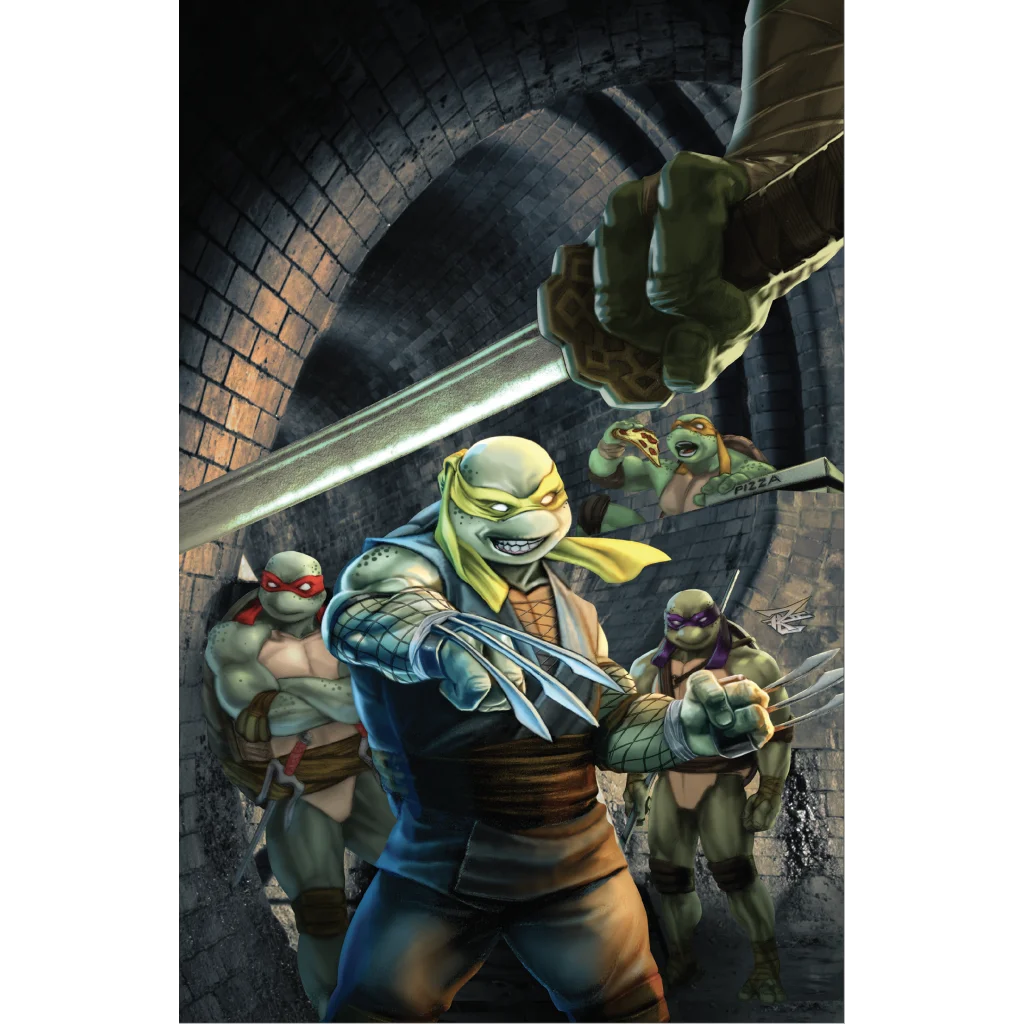 Animated tmnt jennika turtles in ninja poses for epic solo adventure product display