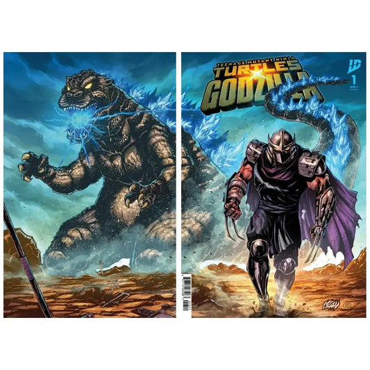 TMNT x Godzilla #1 ECC Complete Bundle — Ninja Turtles Godzilla Crossover Collectible Set USA