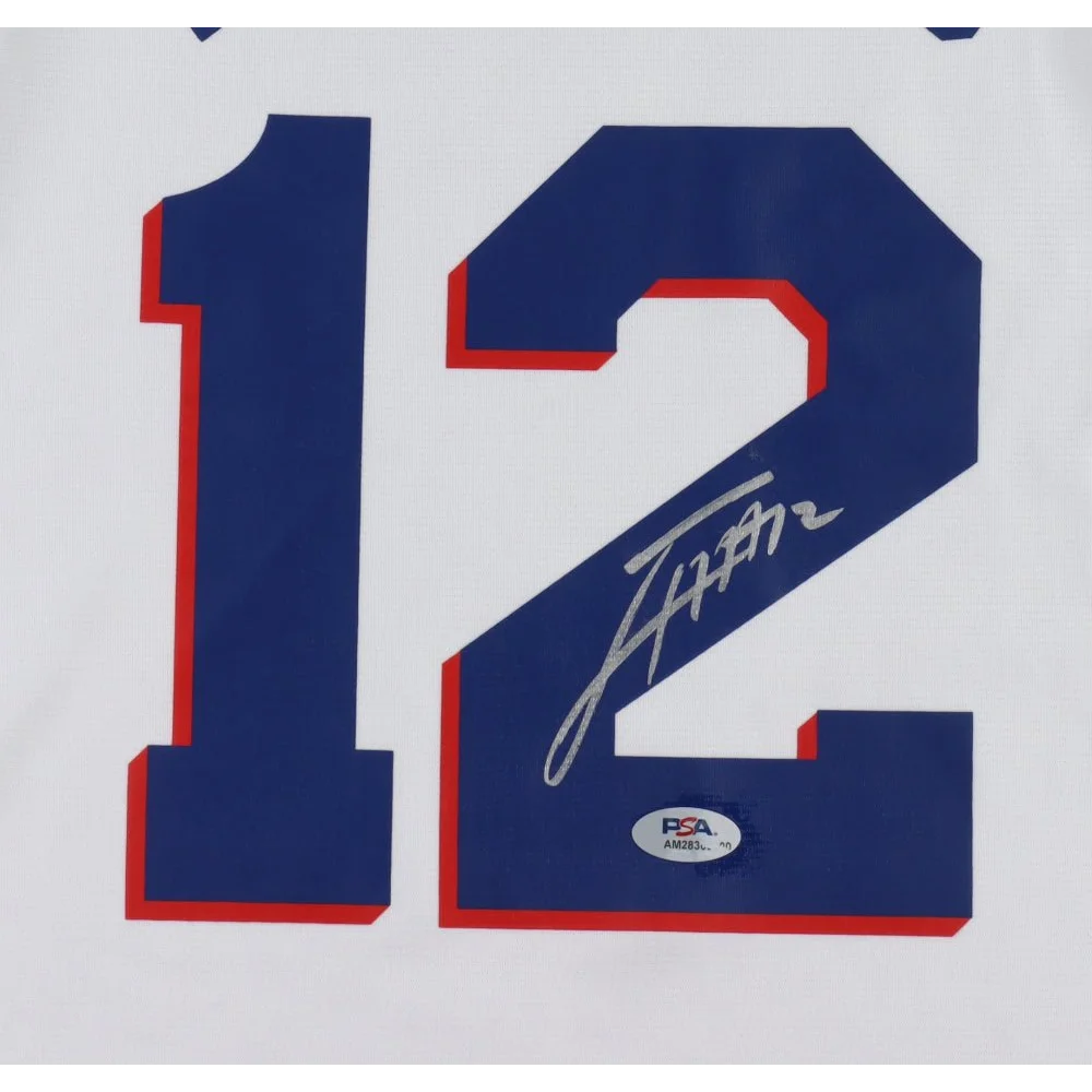 Autographed Tobias Harris 76ers jersey with blue and red 12, courtside ready