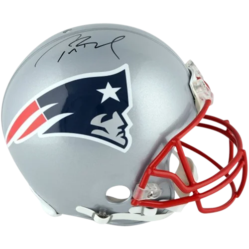 Tom Brady autographed silver New England Patriots authentic Proline helmet