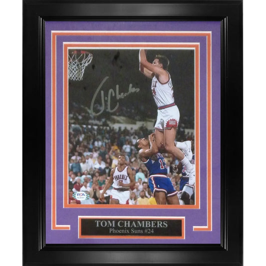 Tom Chambers autographed Phoenix Suns framed 8x10 photo JSA