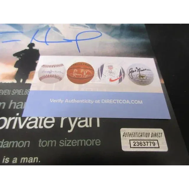 Tom Hanks Signed Saving Private Ryan authentic movie poster with autographs and authentication info
