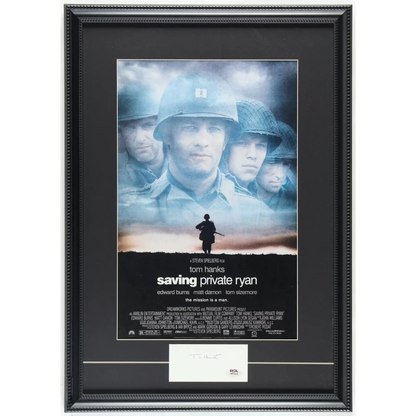 Tom Hanks signed Saving Private Ryan framed poster with autograph and Beckett COA