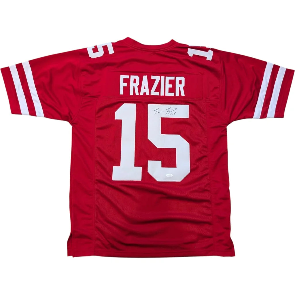 Tommie Frazier autographed Nebraska Huskers custom jersey, red #15