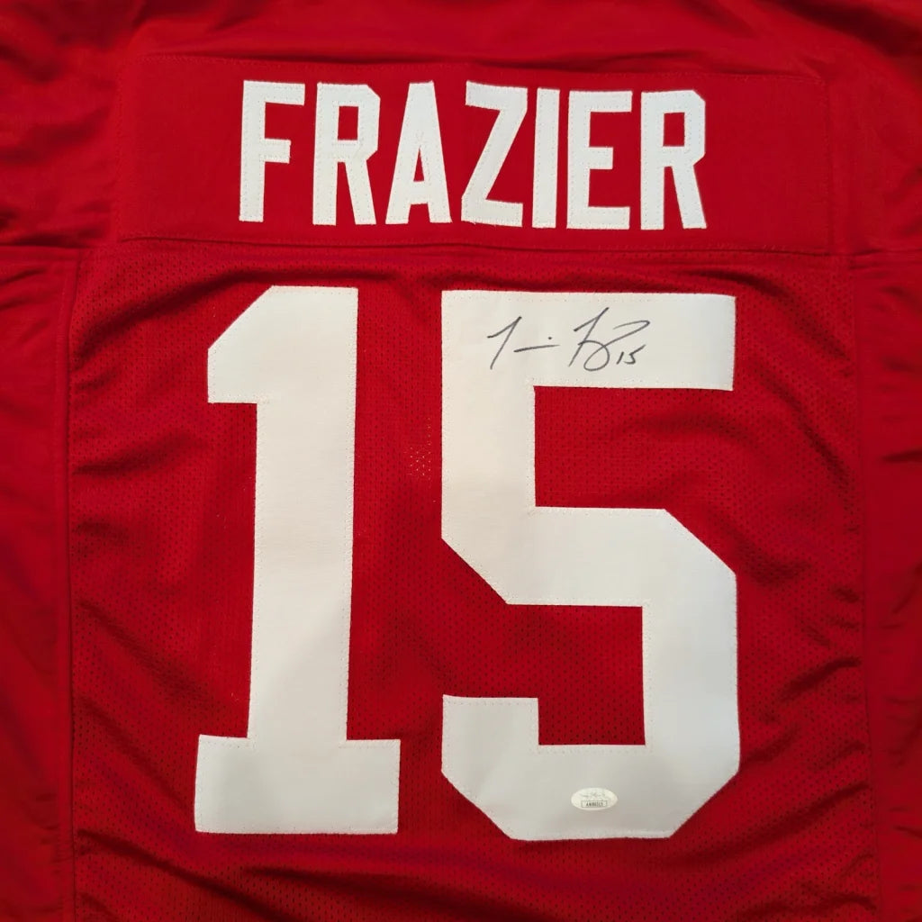Tommie Frazier autographed Nebraska Huskers red custom jersey #15