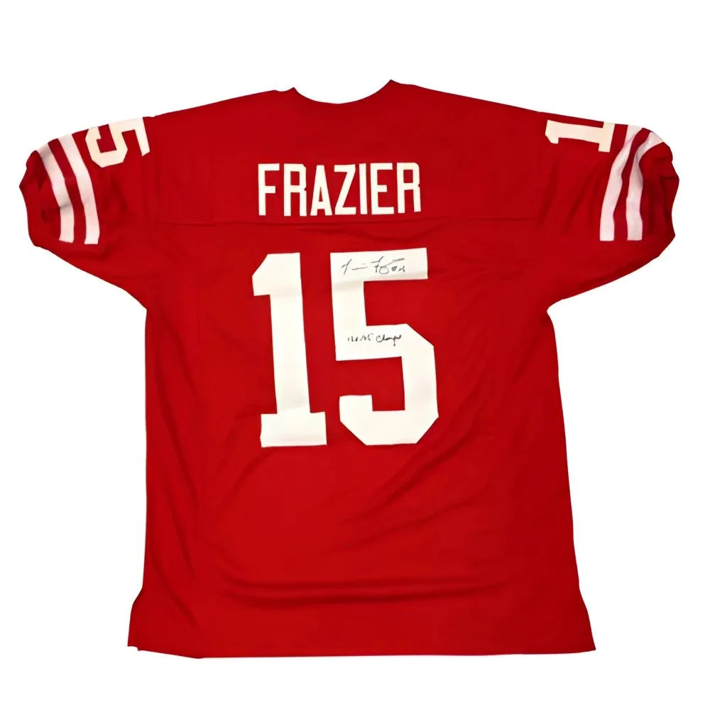 Red Tommie Frazier Nebraska Huskers custom jersey with Frazier name