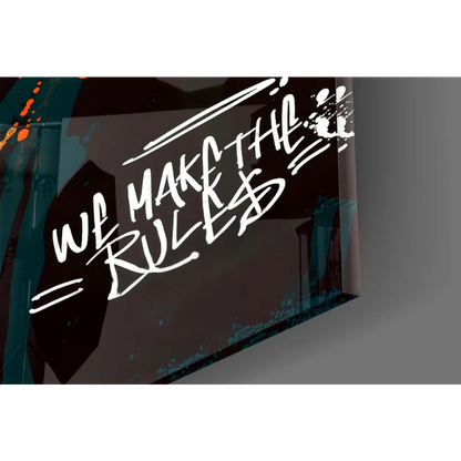 Tommy Shelby graffiti style red black wall art sticker on glass window