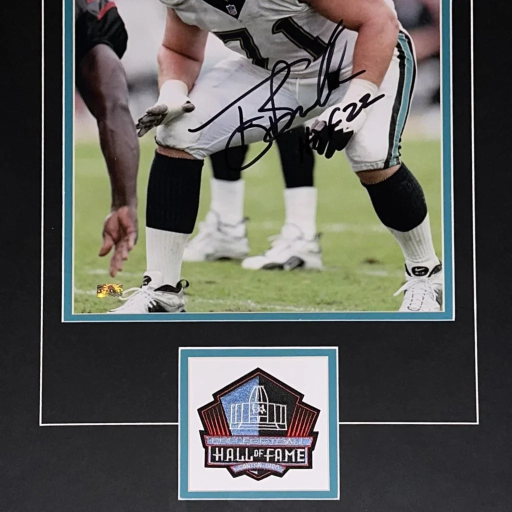 Tony Boselli autographed Jacksonville Jaguars framed HOF photo