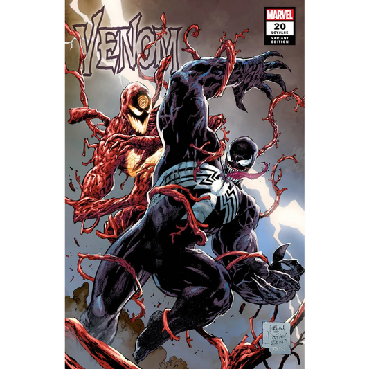 Comic book featuring Venom and Carnage from Tony Daniels Exclusive Marvel series