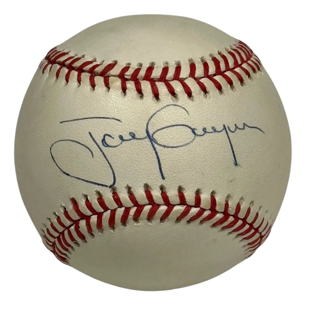 Tony Gwynn autographed MLB baseball with JSA, cream with red stitching
