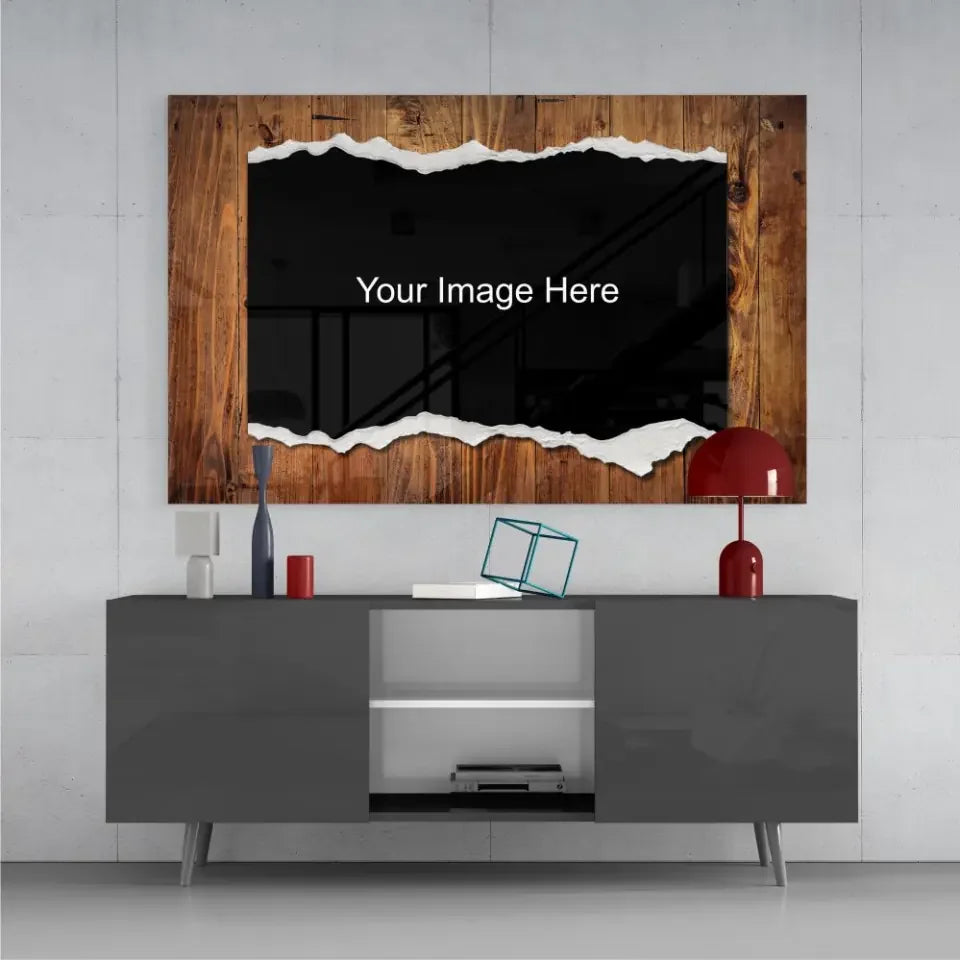 Tropical Leaves Torn Paper Effect Canvas Print | Insigneart USA | vintageantiquesgifts.com
