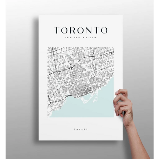 Toronto Map Insigne Aluminum Prints Transform Your Space | Insigneart USA | vintageantiquesgifts.com