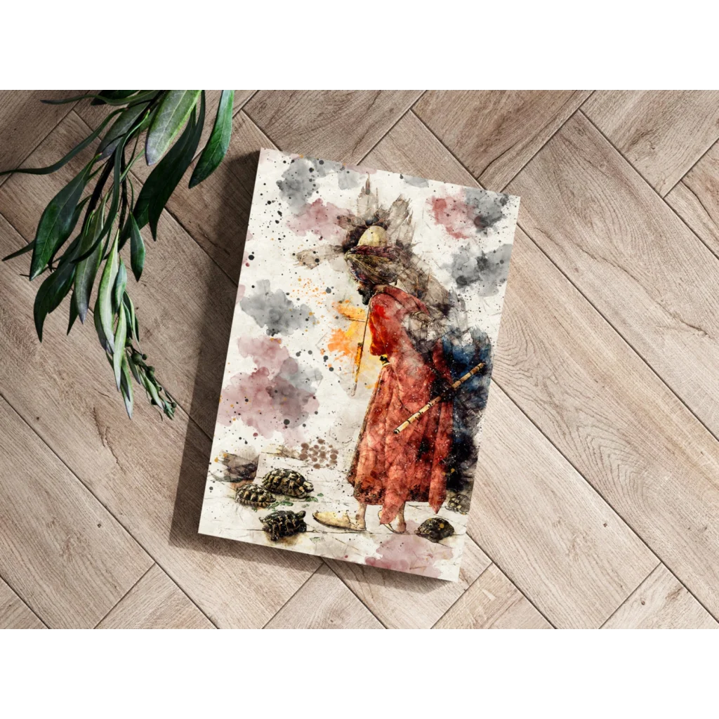 Mystical turtle watercolor on insigne aluminum prints