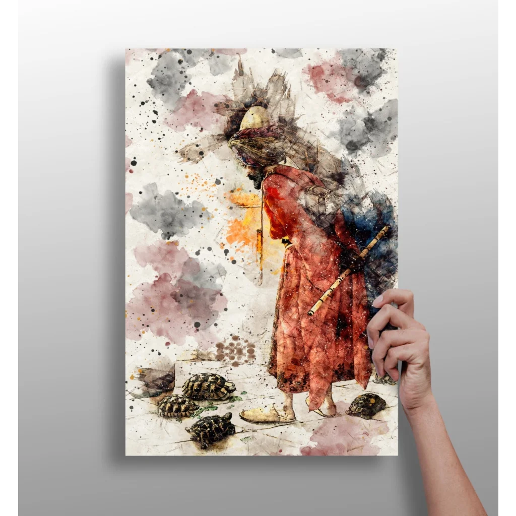 Mystical watercolor turtle art on insigne aluminum prints