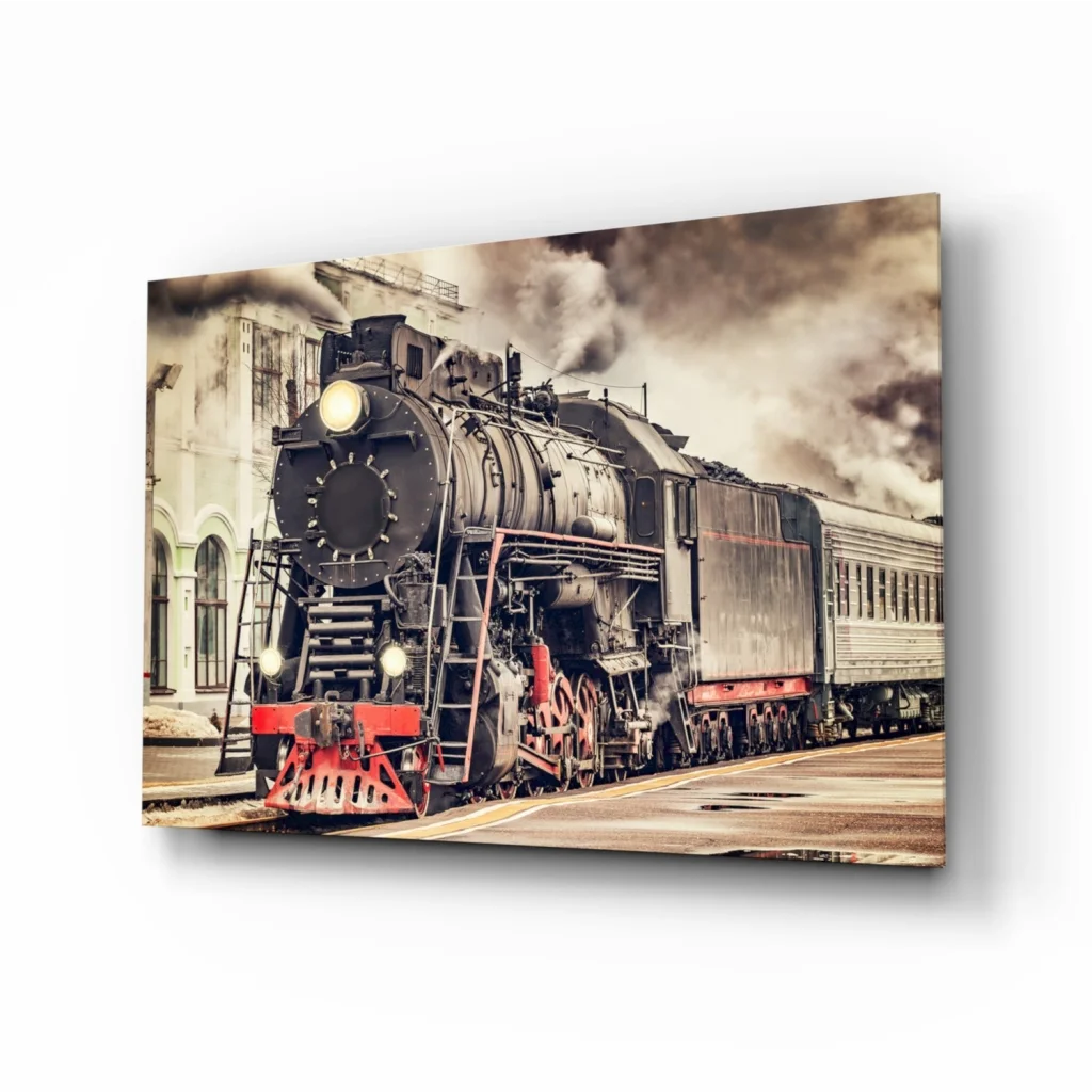 Vintage Steam Locomotive Canvas Wall Art Print | Insigneart USA | vintageantiquesgifts.com