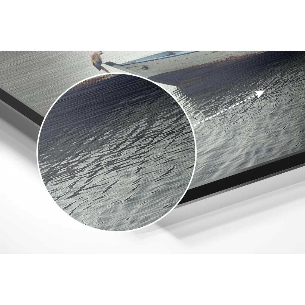 glass wall art Tranquility Brushed Aluminium Dibond Wall Art