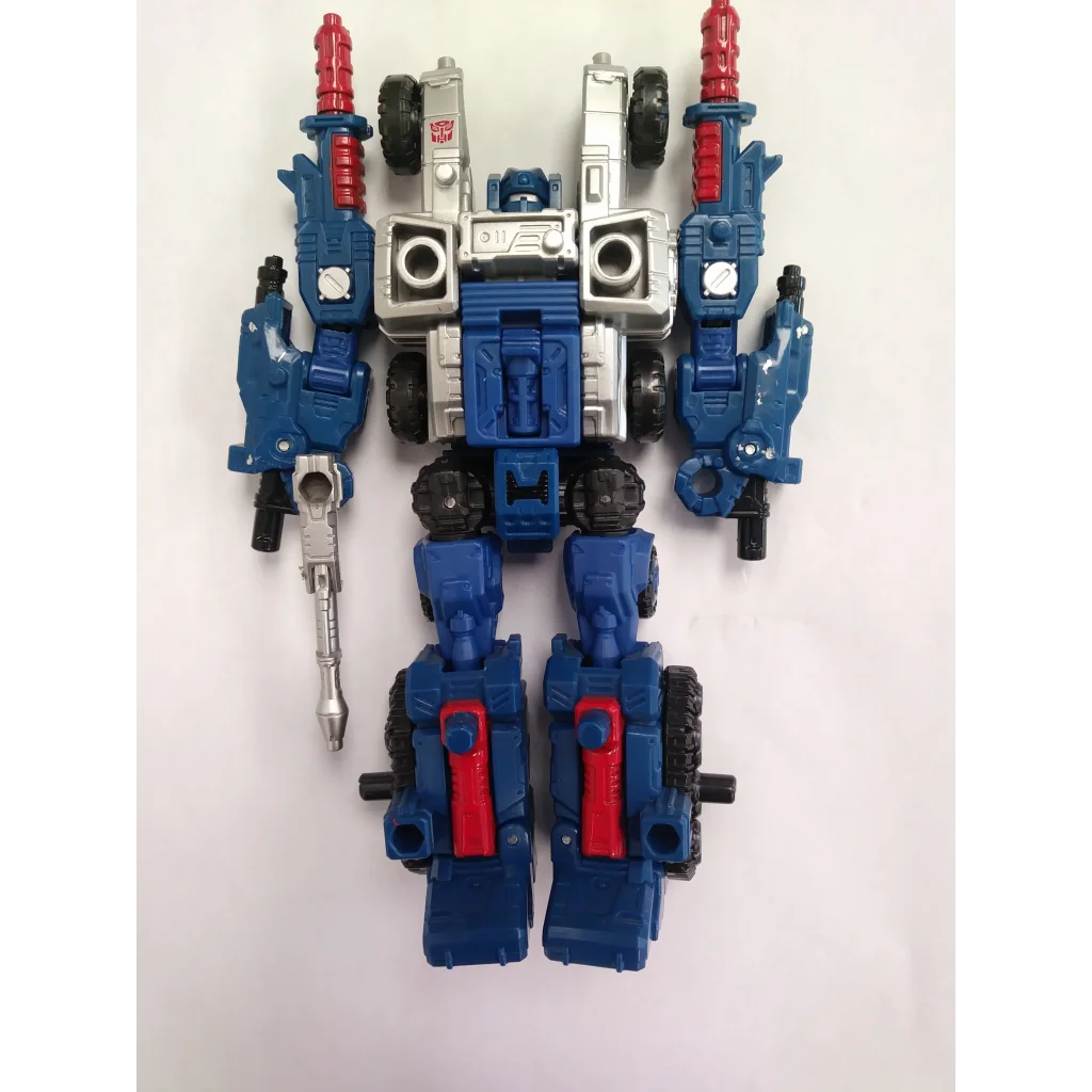 Autobot Cog Transformers action figure with blue red accents silver details