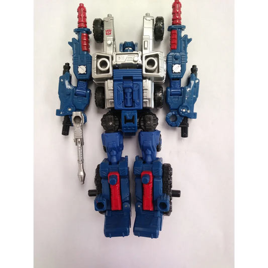 Autobot Cog Transformers action figure with blue red accents silver details