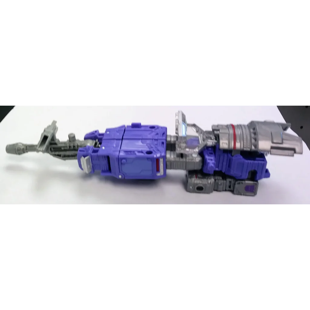 Purple and silver Decepticon Refraktor Transformers action figure toy