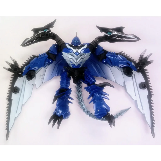 Epic Transformers Action Figure Dinobot Strafe dragon with blue silver wings claws