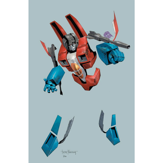 Decepticon Starscream model kit with detachable parts from Transformers Comic Tyler Kirkham