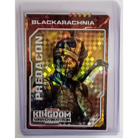 Gold and black Transformers hologram sticker card with Predacon text