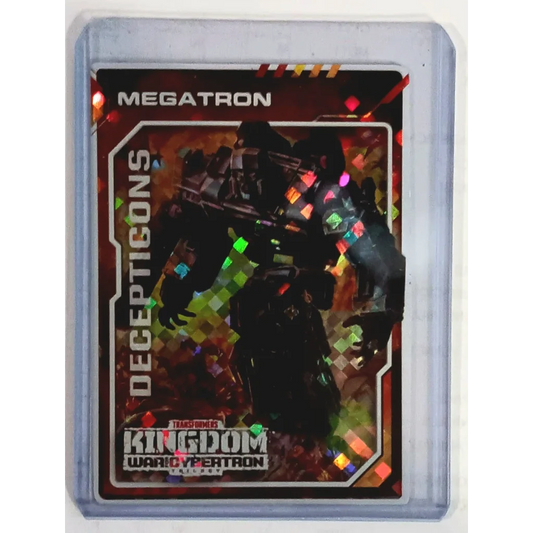 Transformers hologram sticker card of Megatron in War for Cybertron