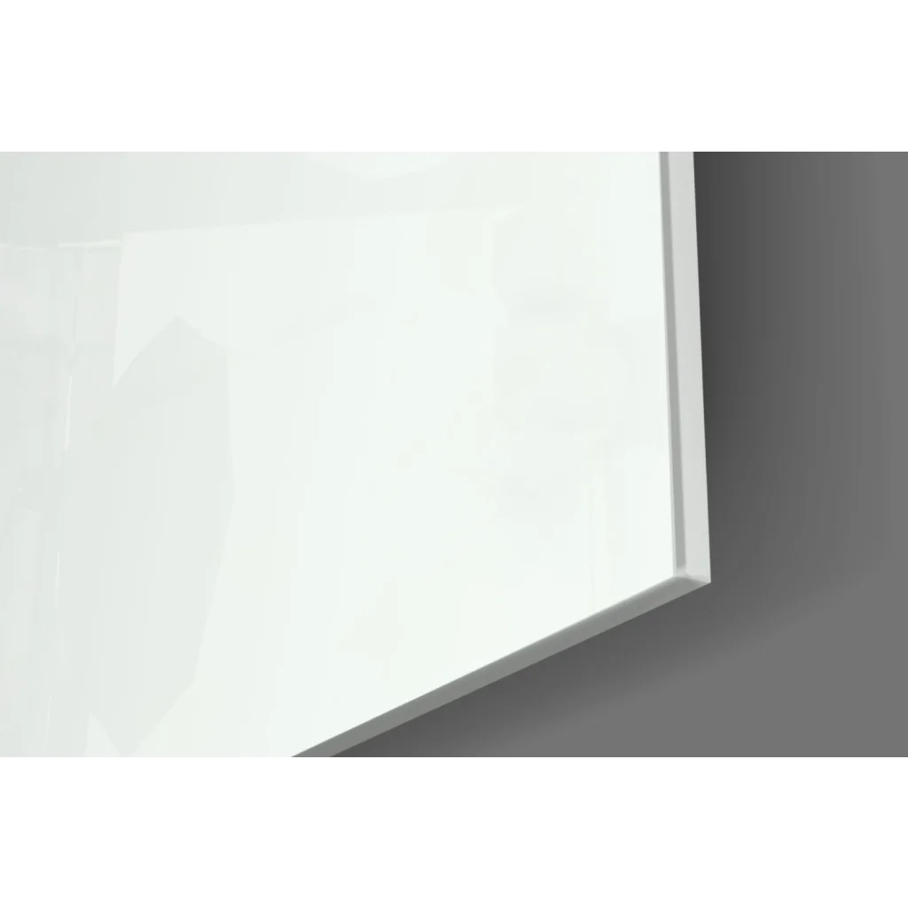 Stunning floral woman glass wall art on white glossy frame