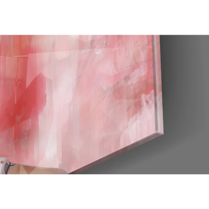 Cyberpunk rebel glass wall art with neon red pink abstract vibes
