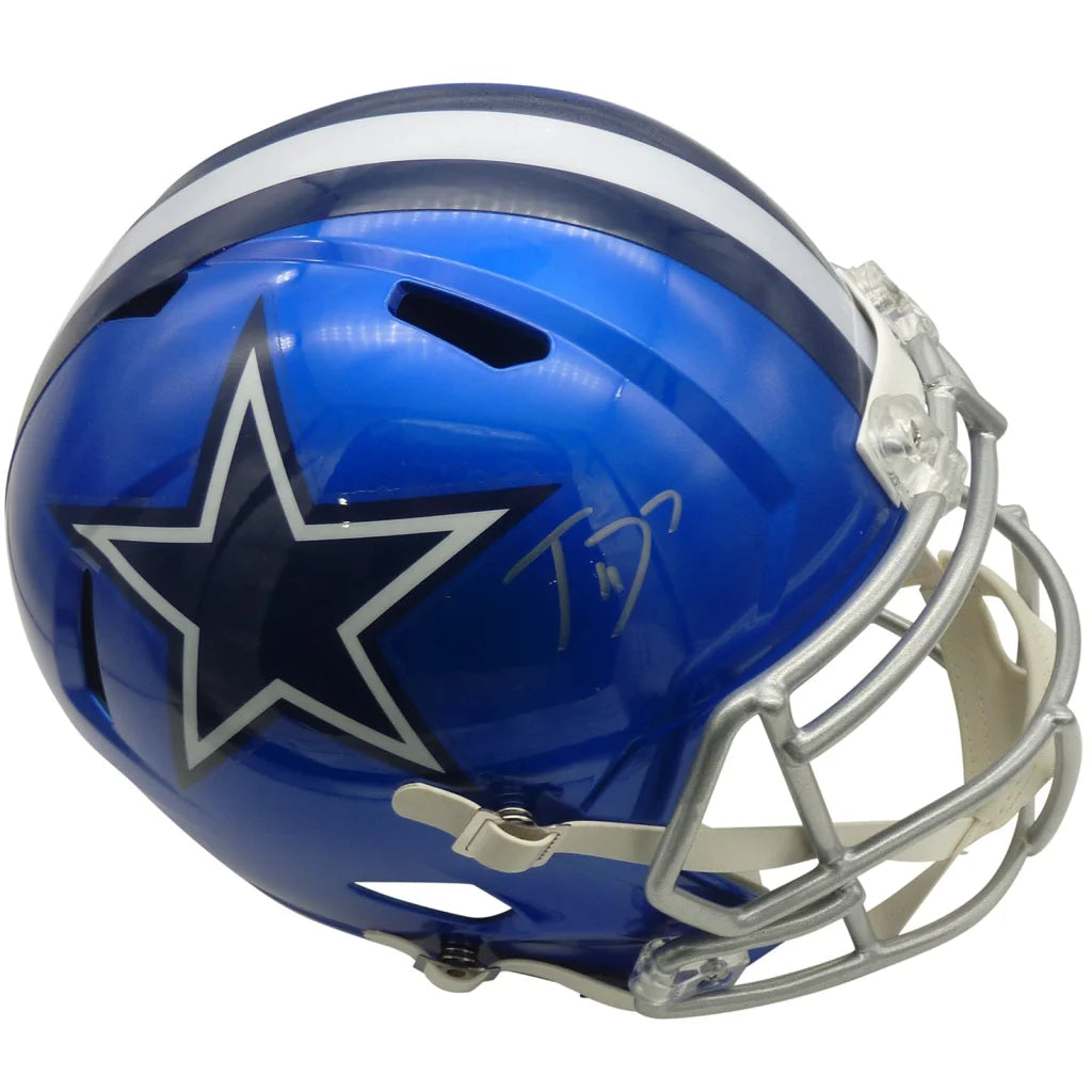 Trevon Diggs autographed Dallas Cowboys flash alternate replica helmet